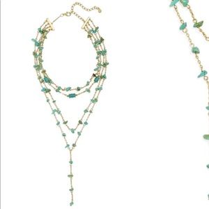 BaubleBar “Mitra Layered Y-Necklace” turquoise